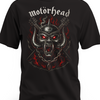 Czarna koszulka Motörhead z symbolem zespołu i czerwonymi oczami