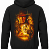 Czarna bluza z kapturem i nadrukiem na plecach: Indiana Jones