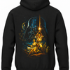 Czarna bluza z kapturem i nadrukiem na plecach: Gwiezdne wojny – Darth Vader, Luke i Leia