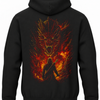 Czarna bluza z kapturem i nadrukiem na plecach: Hobbit – Smaug