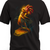 Czarna koszulka z nadrukiem koguta Hei Hei z filmu Vaiana