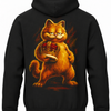 Czarna bluza z kapturem i nadrukiem na plecach: Garfield