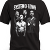 Czarna koszulka System of a Down z czarno-białym portretem zespołu