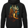 Czarna bluza z kapturem i nadrukiem na plecach: Gwiezdne wojny – Han Solo i Chewbacca