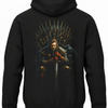 Czarna bluza z kapturem i nadrukiem na plecach: Gra o tron – Ned Stark