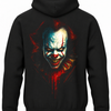 Czarna bluza z kapturem i nadrukiem na plecach: To – Pennywise, portret