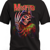 Czarna koszulka Misfits z czerwonym logo i wielobarwną czaszką