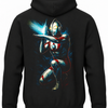 Czarna bluza z kapturem i nadrukiem na plecach: Ultraman