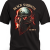 Czarna koszulka Black Sabbath z hełmem, goglami i napisem U.S. Tour ’78