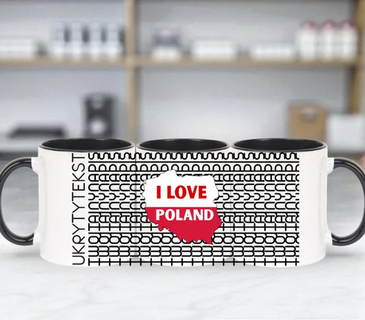 Kubek z ukrytym tekstem 330ml różne kolory