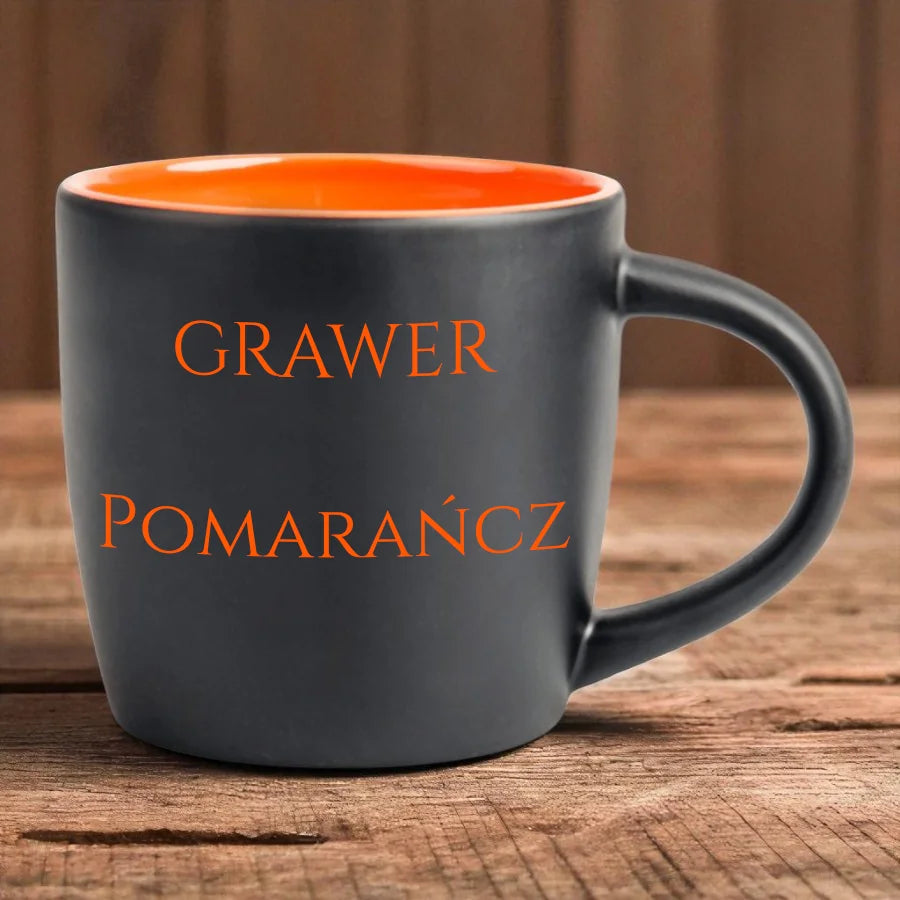 Kubek na prezent - Grawer pomarańczowy gotowe wzory #58
