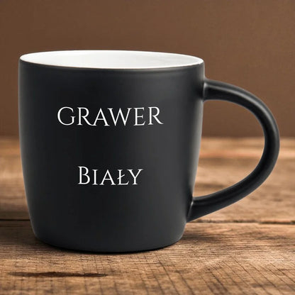 Kubek na prezent - Grawer biały gotowe wzory #53