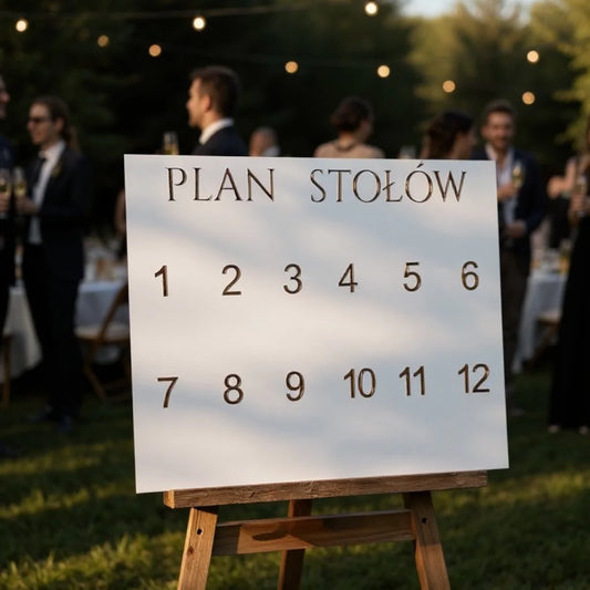 Tablica z numerami stołów