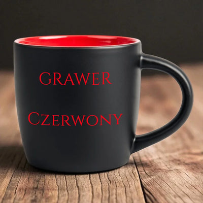 Kubek z grawerem dla zakochanych czerwony | Personalizowany prezent
