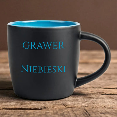 Kubek z grawerem dla zakochanych niebieski | Personalizowany prezent