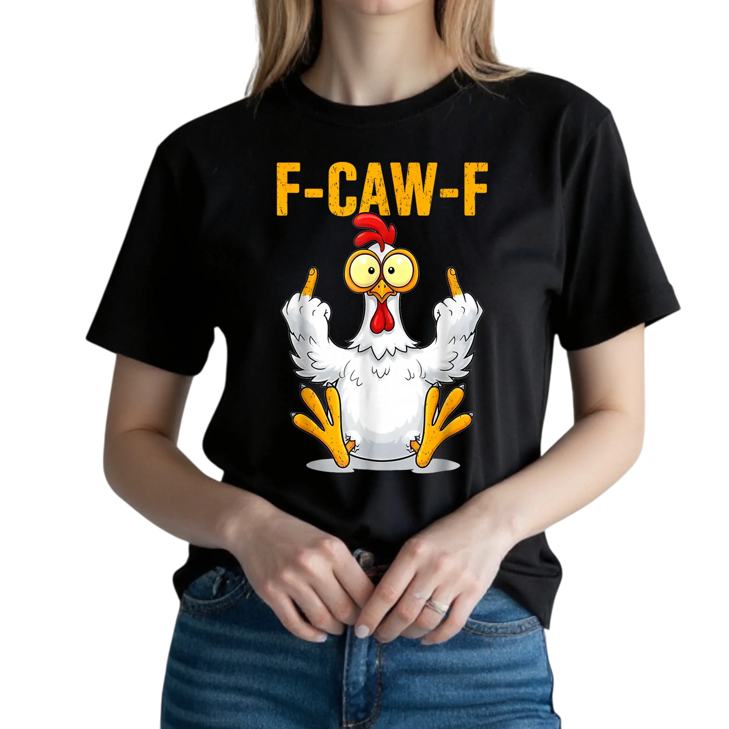 Koszulka damska z Kurczakiem fuckoff oversize/klasyczna