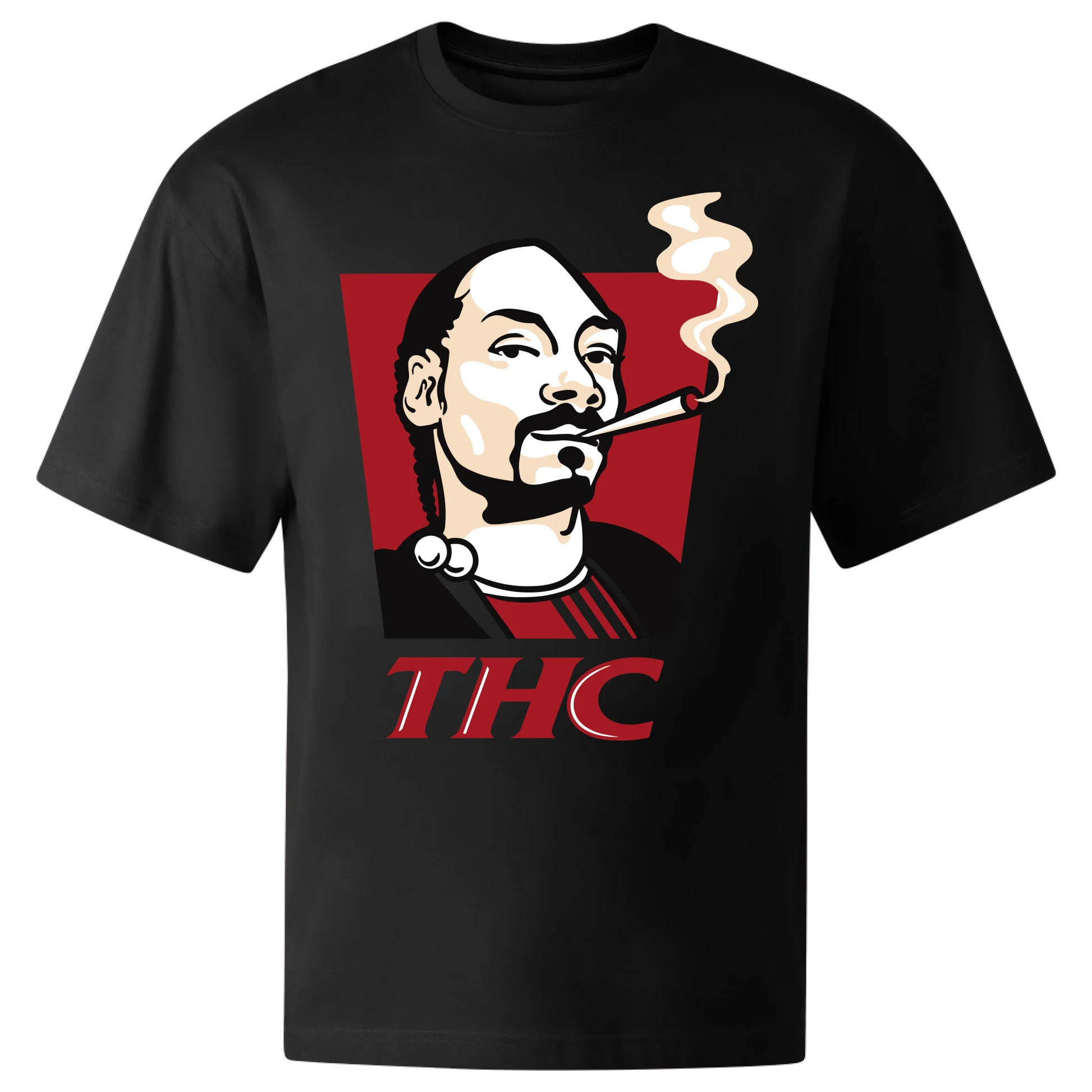 Koszulka przód oversize czarna