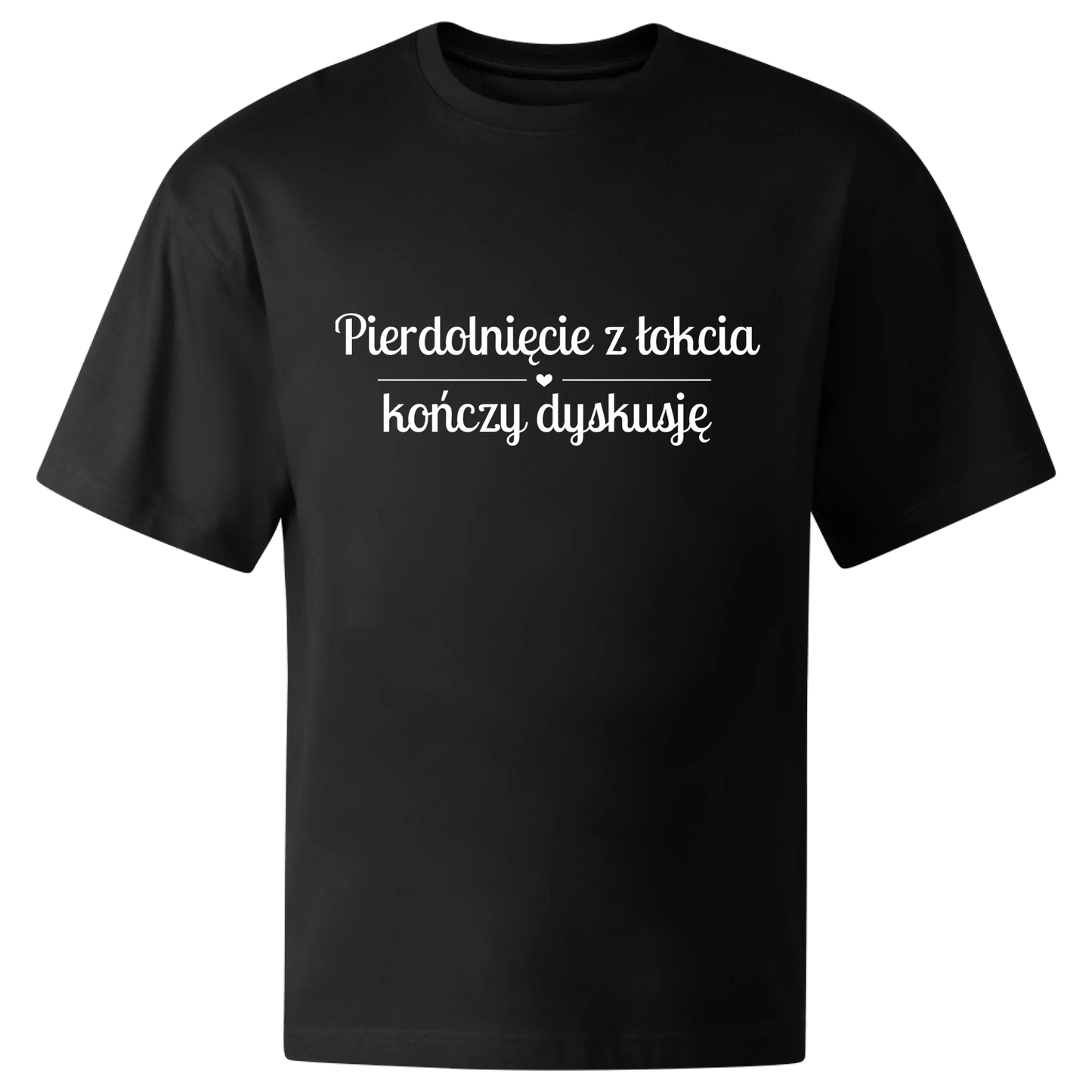 Koszulka przód oversize czarna