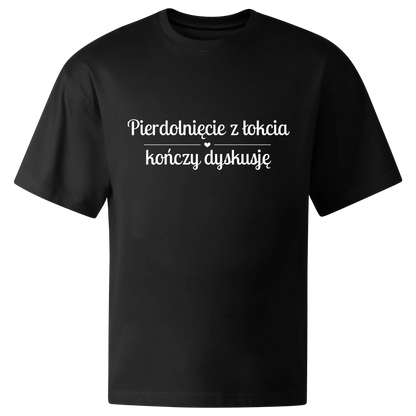 Koszulka przód oversize czarna