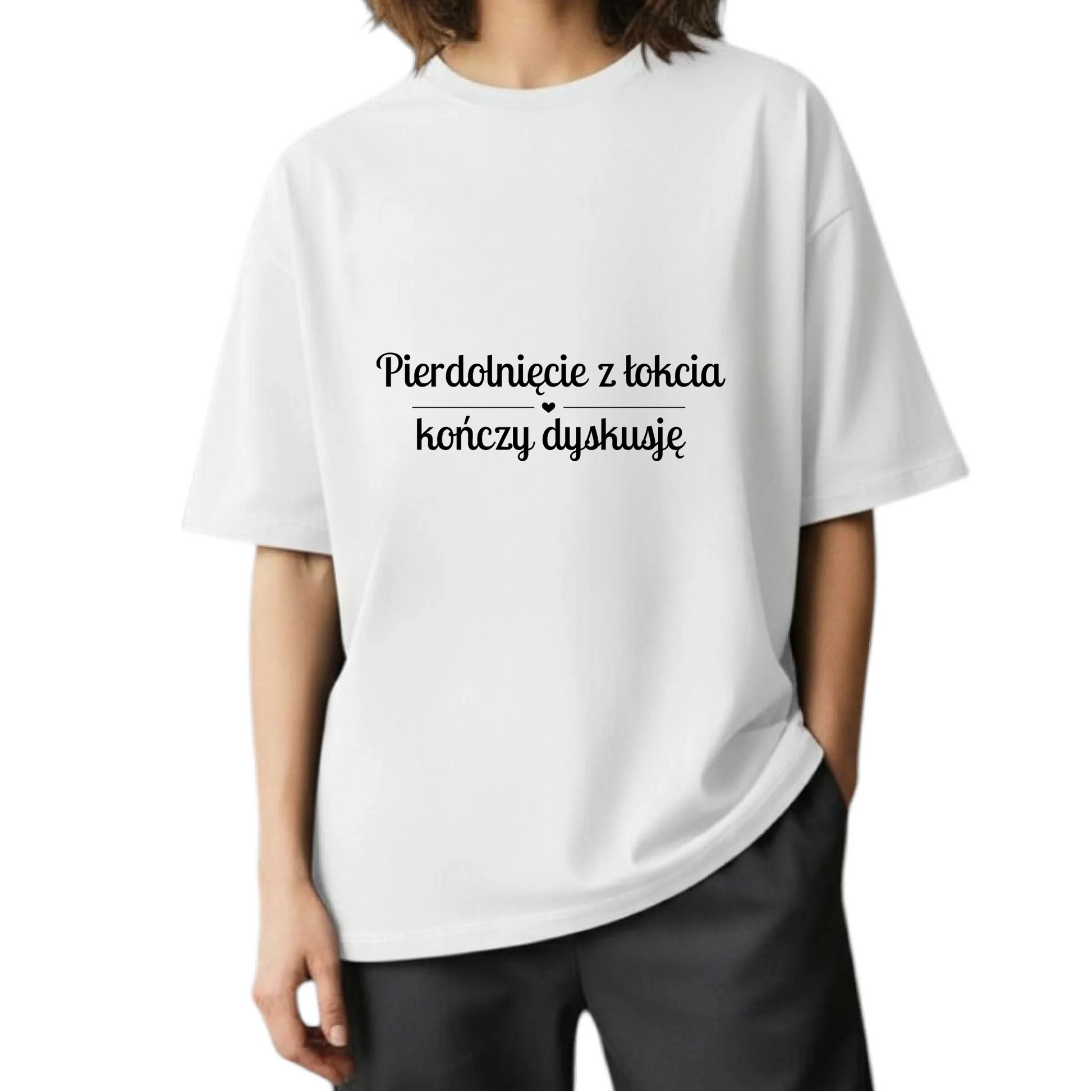 oversize biala damska