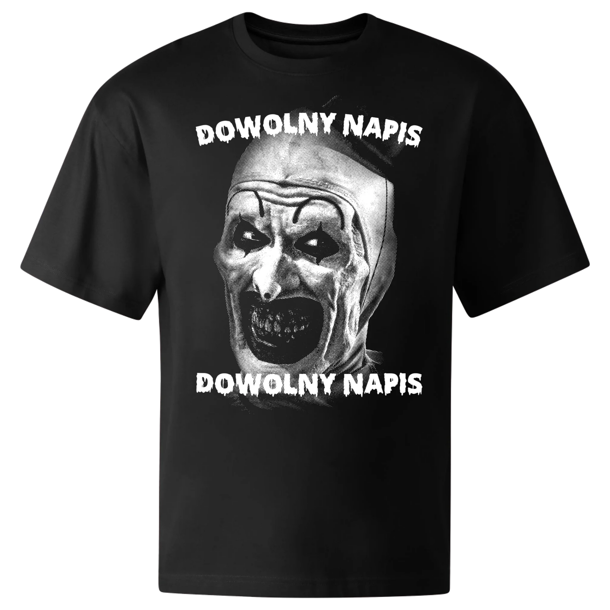 Koszulka przód oversize czarna