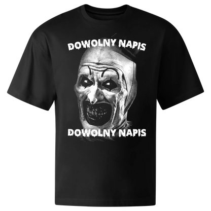 Koszulka przód oversize czarna