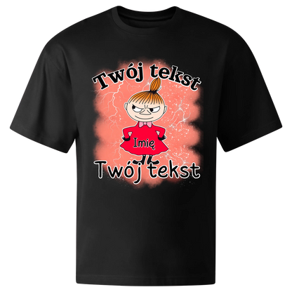 Koszulka przód oversize czarna