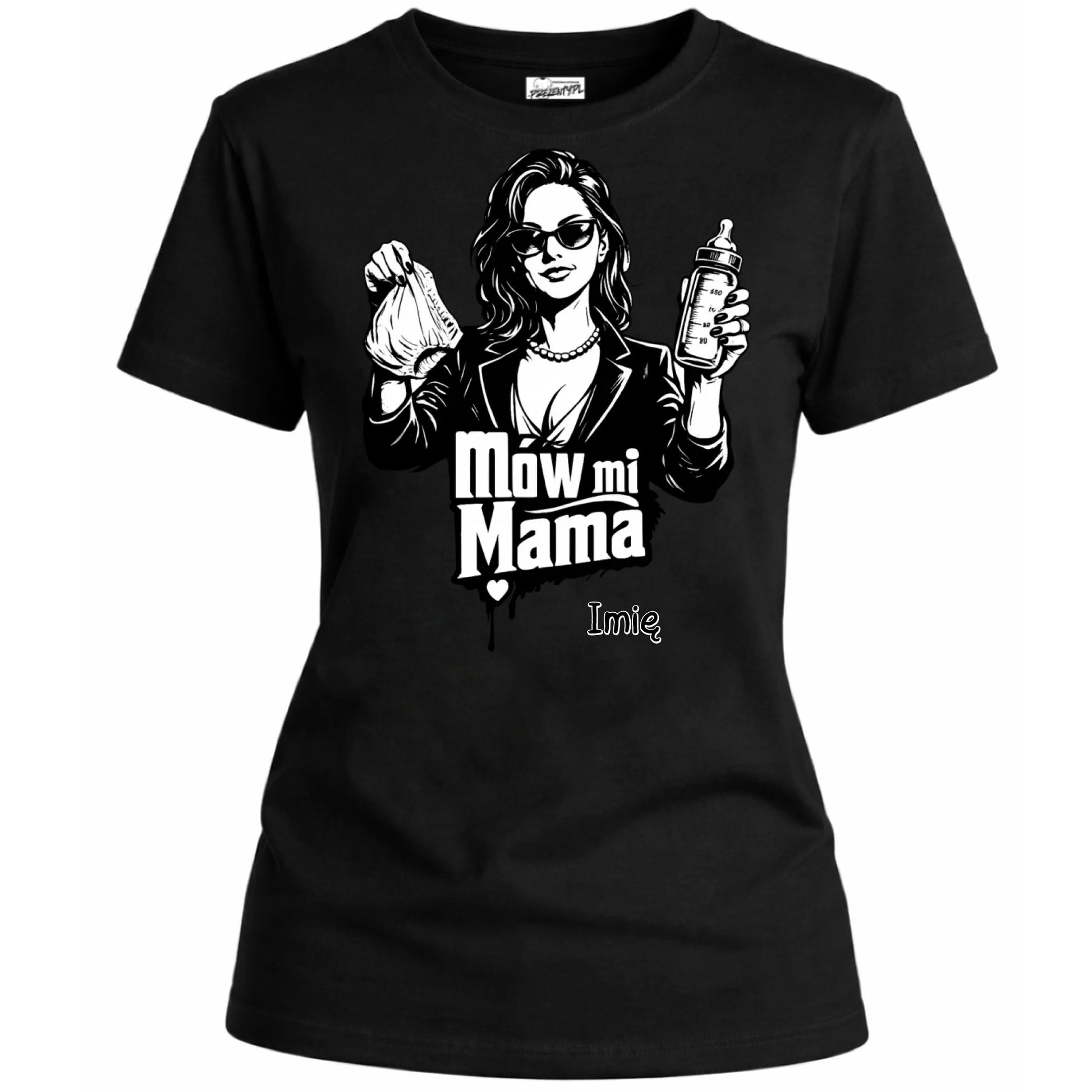 KOSZULKA-Z-NADRUKIEM-DAMSKA-CZARNA-PERSONALIZOWANE-PREZENTY