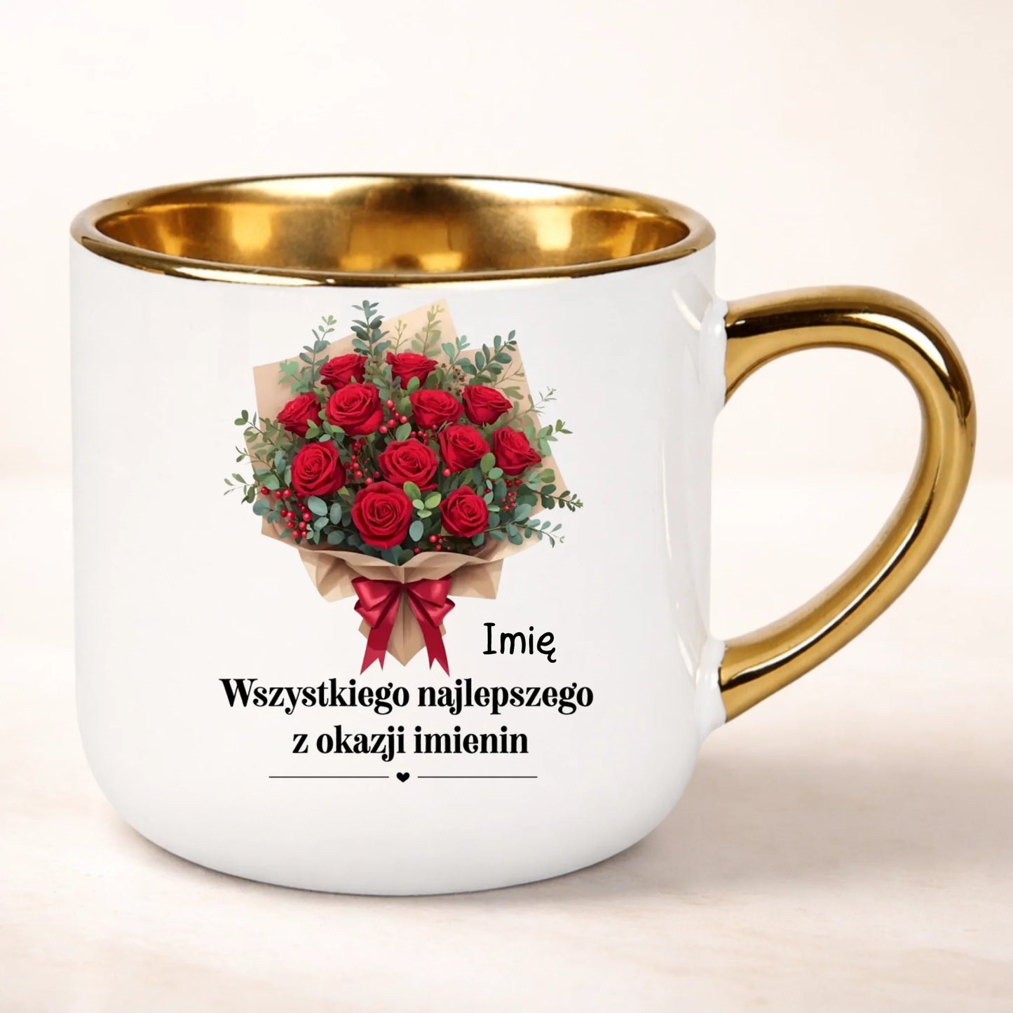 kubek personalizowany z nadrukiem 400ml biały