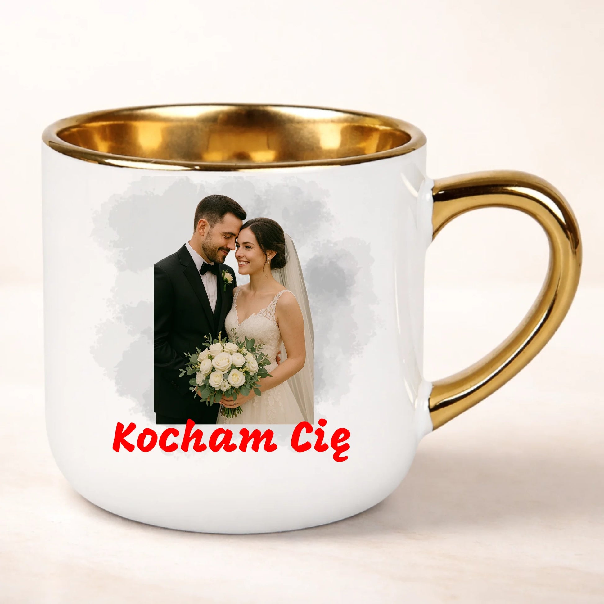 kubek personalizowany z nadrukiem 400ml biały