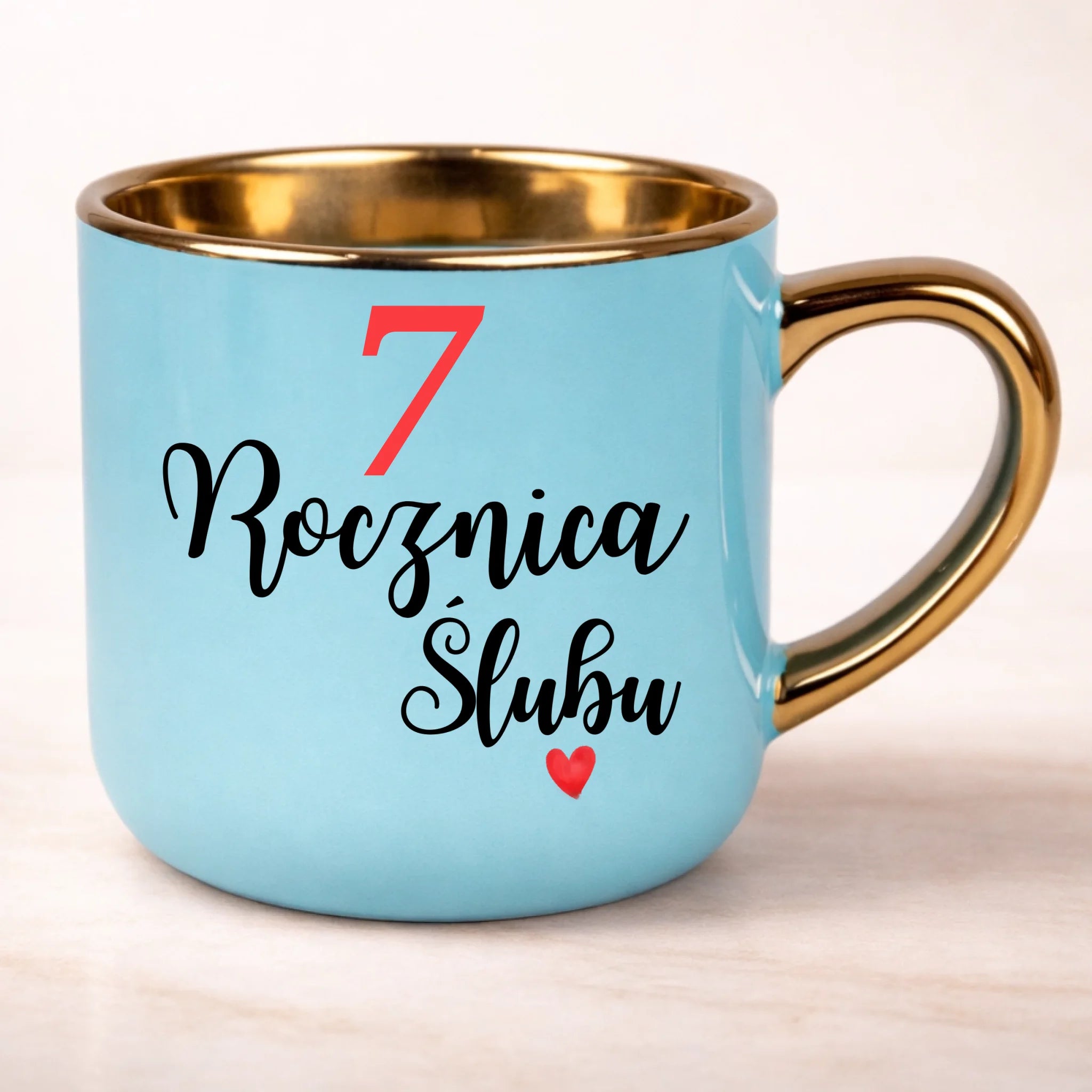 kubek personalizowany z nadrukiem 400ml niebieski