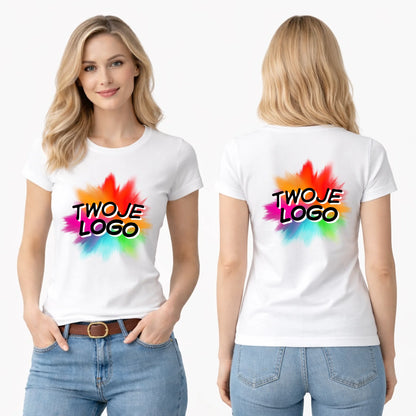 Koszulka damska z własnym nadrukiem biała 170 gram