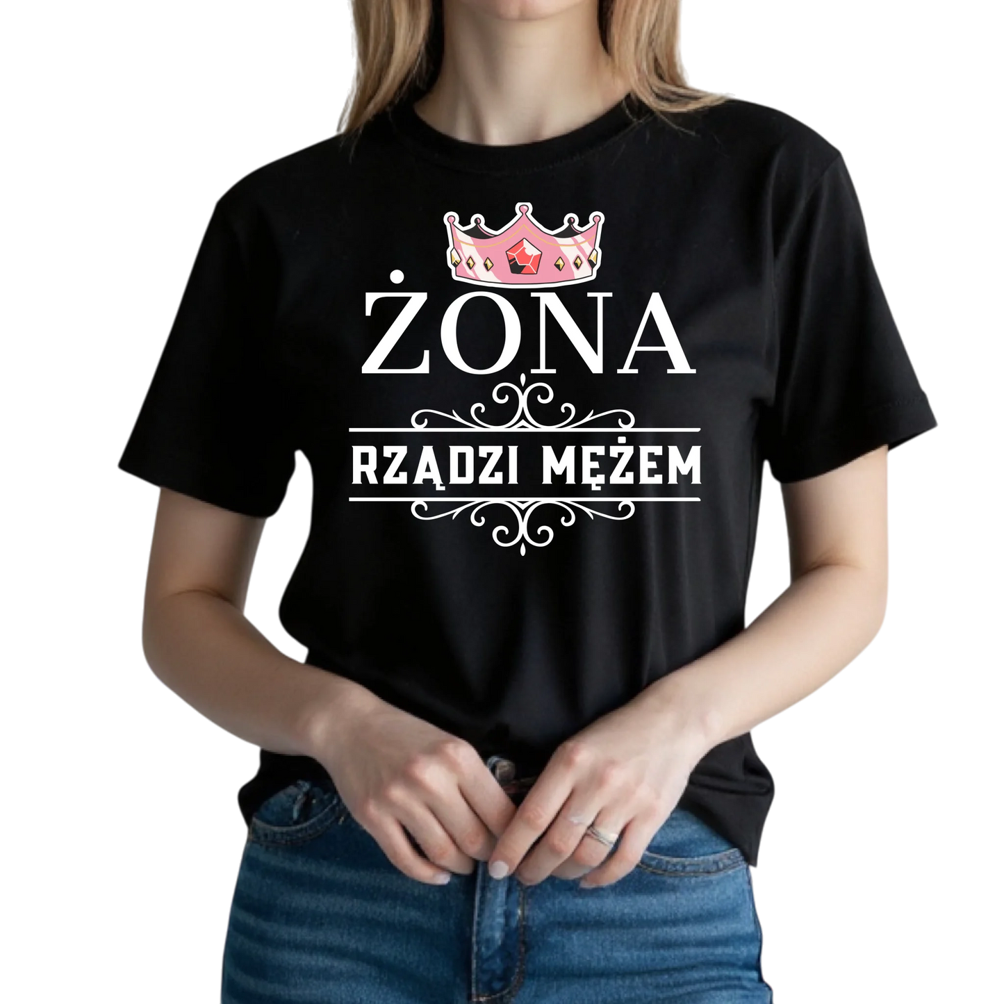 KOSZULKA-Z-NADRUKIEM-DAMSKA-CZARNA-PERSONALIZOWANE-PREZENTY-1