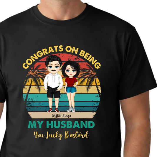 Prezent dla męża koszulka męska personalizowana czarna