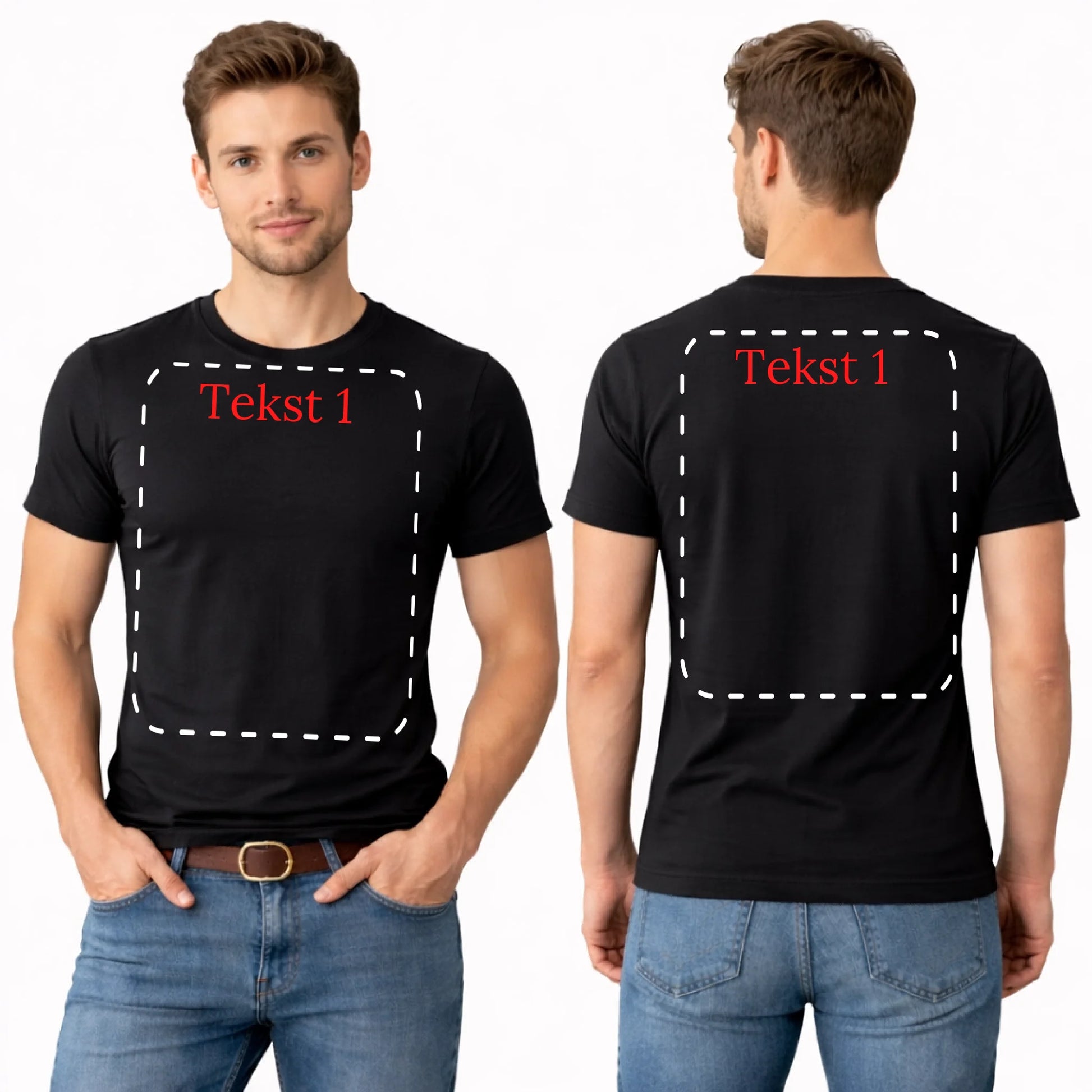 koszulka z wlasnym nadrukiem meska czarna