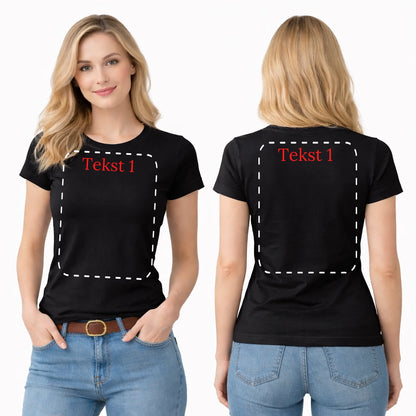 koszulka przód i tył damska czarna