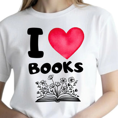 Prezent dla mola książkowego koszulka damska i love books