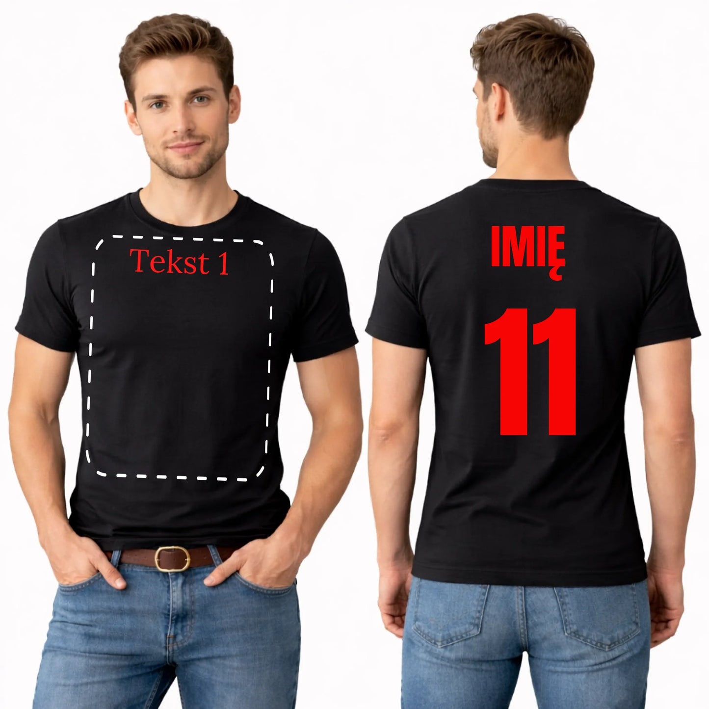 koszulka z wlasnym nadrukiem meska czarna