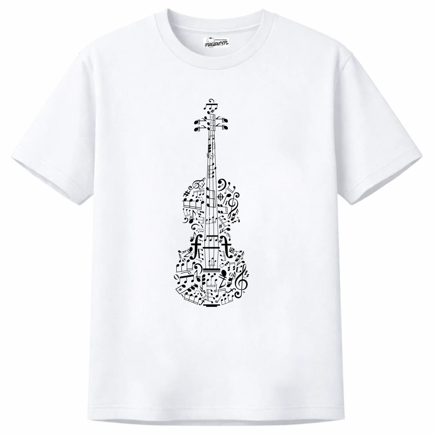 Prezent dla muzyka koszulka męska z nadrukiem skrzypiec