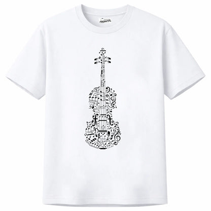 Prezent dla muzyka koszulka męska z nadrukiem skrzypiec