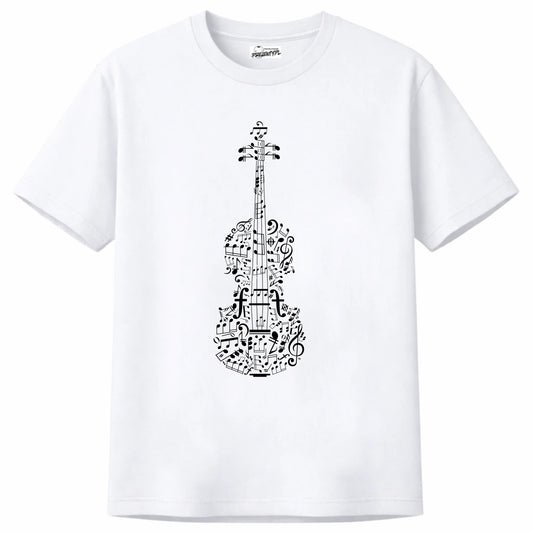Prezent dla muzyka koszulka męska z nadrukiem skrzypiec