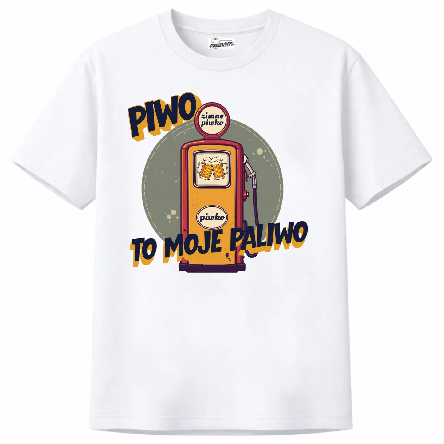 Prezent dla piwosza koszulka męska z nadrukiem piwo to moje paliwo