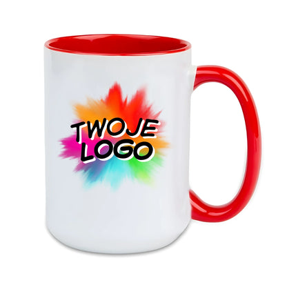 kubek reklamowy dla firm 440ml czerwony 1