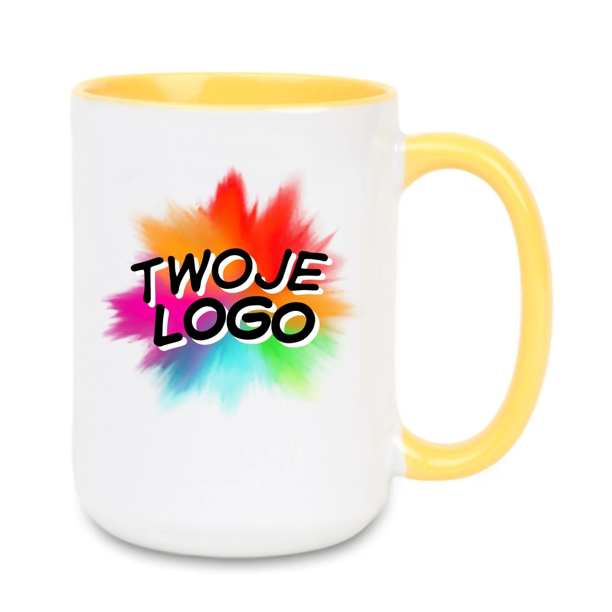 kubek reklamowy dla firm 440ml zolty