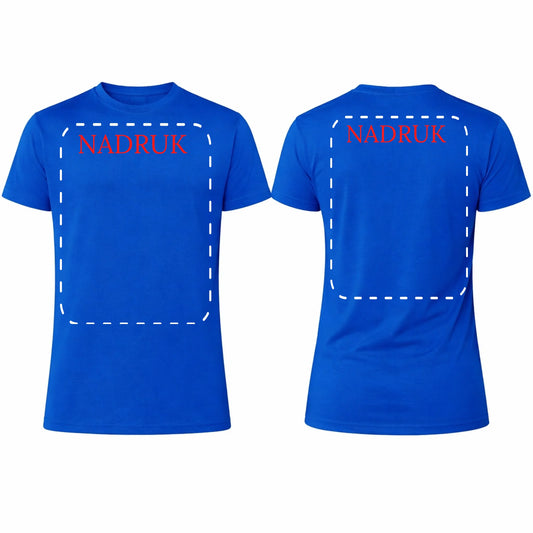 Koszulka reklamowa z logo firmy męska 190gram Niebieska