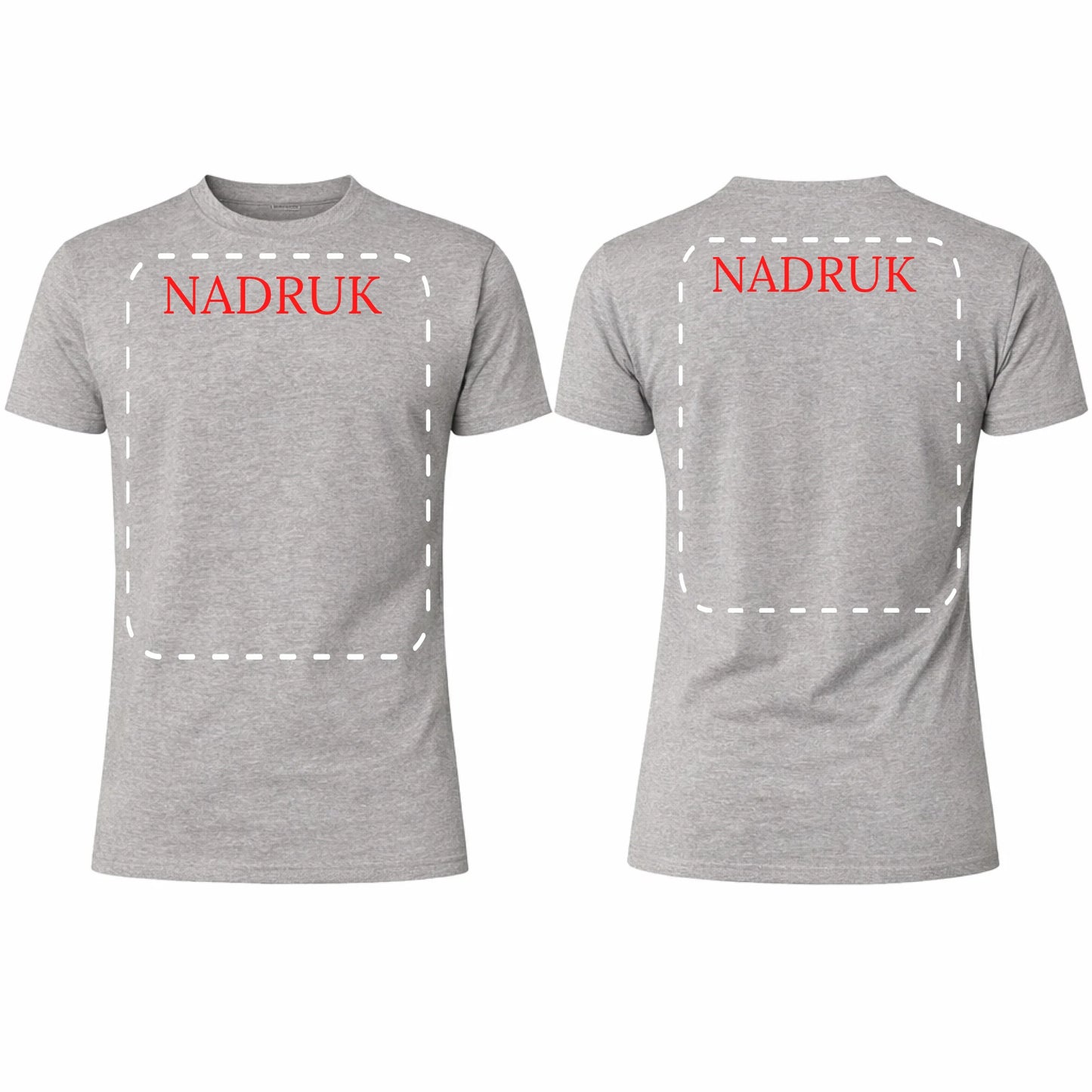 Koszulka reklamowa z logo firmy męska 190gram Szara
