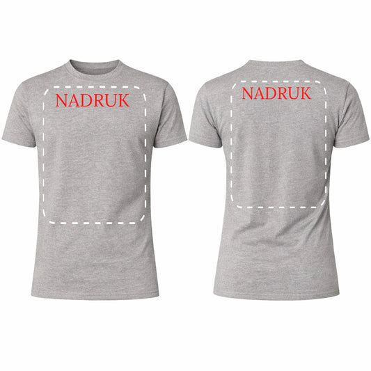 Koszulka reklamowa z logo firmy męska 190gram Szara