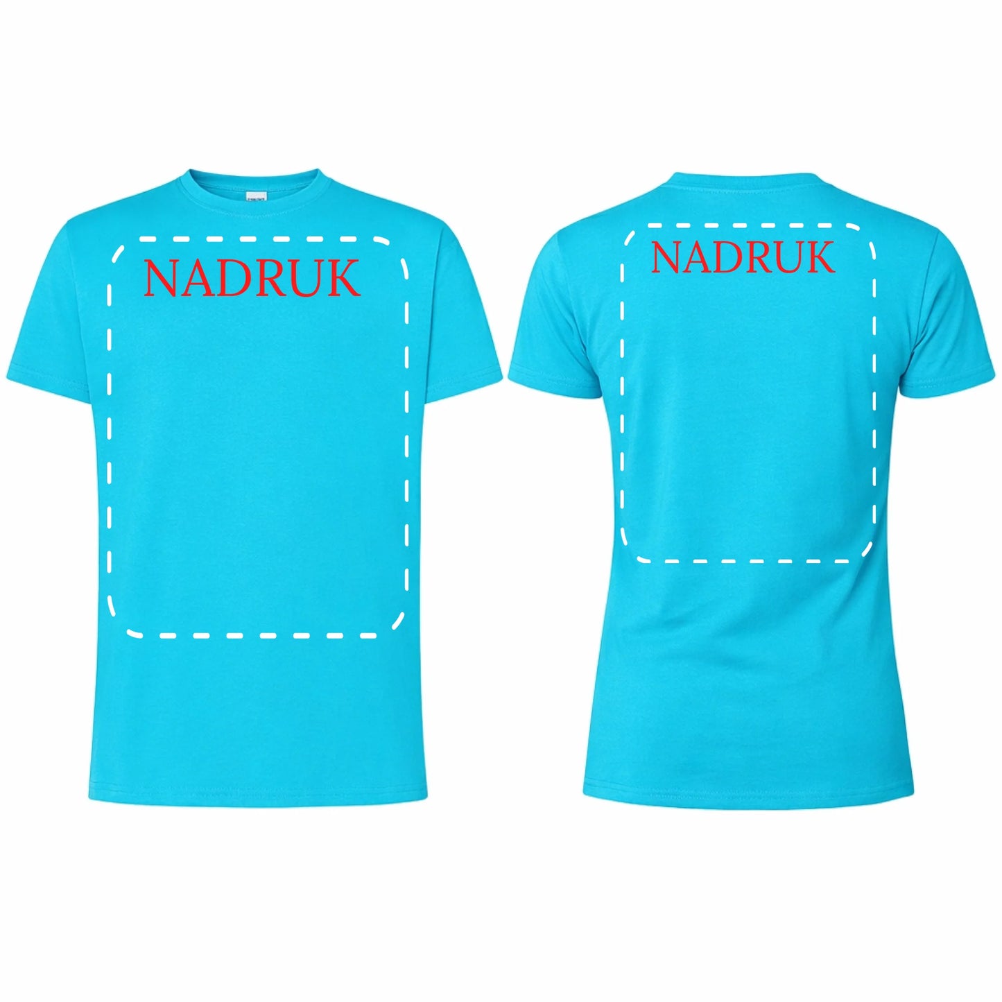 Koszulka reklamowa z logo firmy męska 190gram turkus