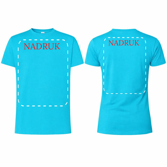 Koszulka reklamowa z logo firmy męska 190gram turkus