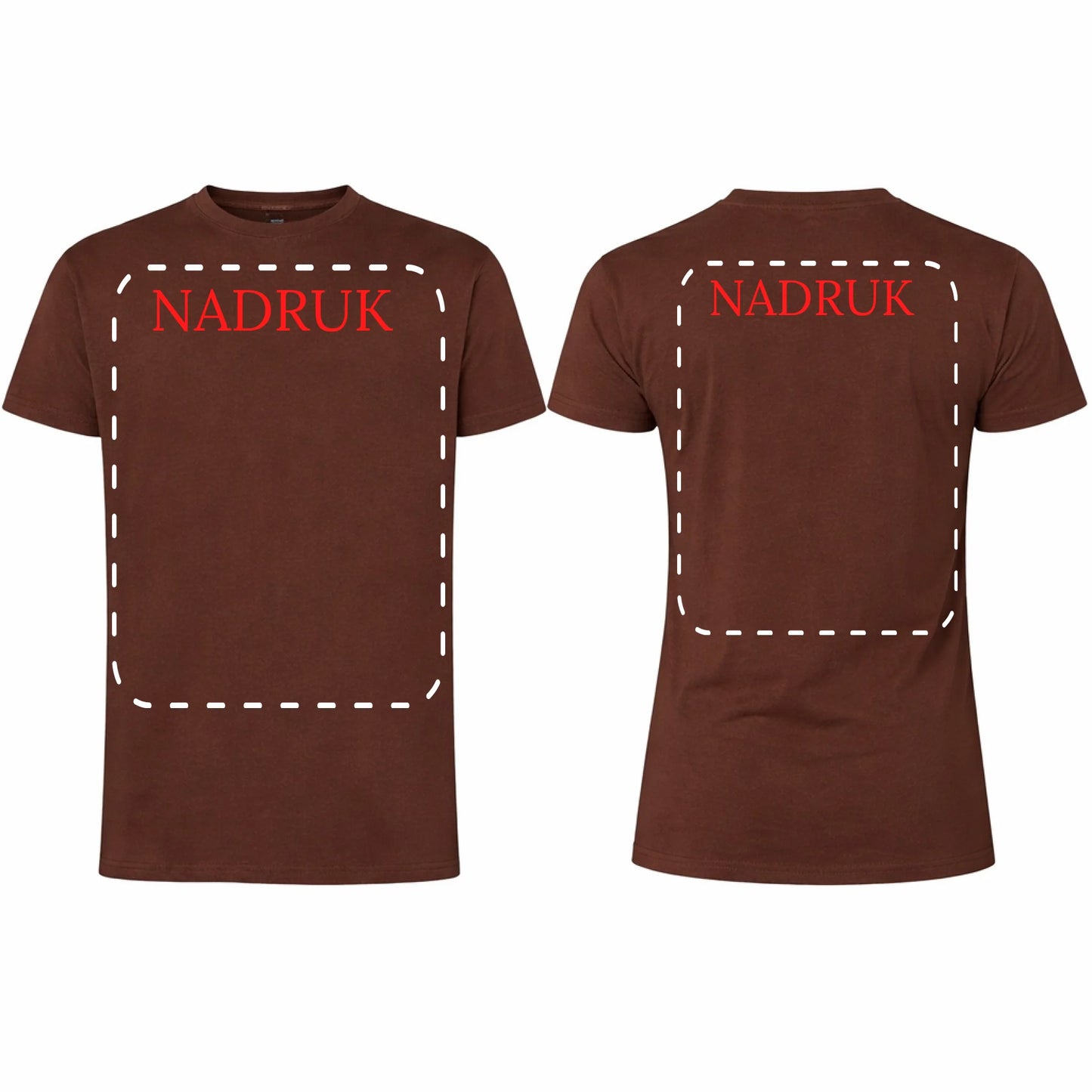 Koszulka reklamowa z logo firmy męska 190gram czekoladowa